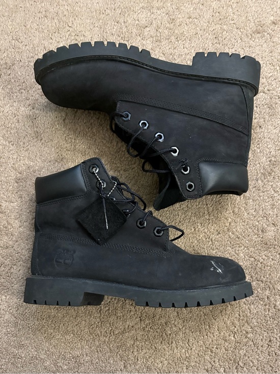 Timberland 6 Inch Premium Waterproof Black Leather Boots Men's
